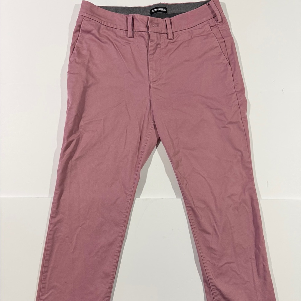 Express Mauve Pink Slim Chino Pants